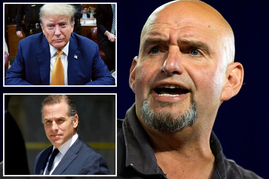 Fetterman slams legal cases against Trump and Hunter Biden in first Social Truth post: "The cases were both bull-"